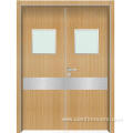 Hospital solid composite interior internal double door wood